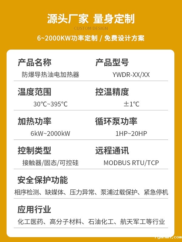 高温防爆导热油炉参数