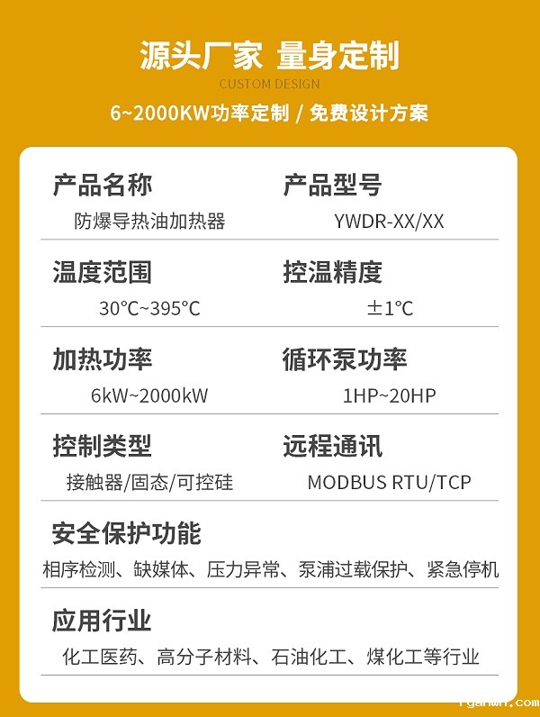 防爆导热油电加热器参数